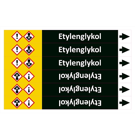 Značení potrubí ISO 20560, etylenglykol